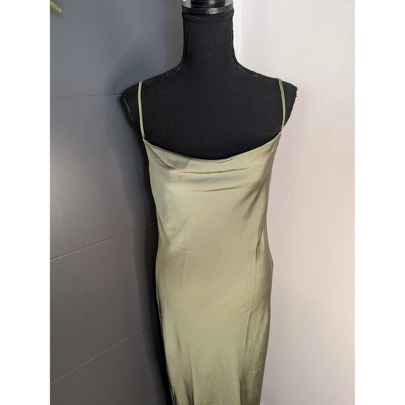 NWT Old Navy The Occasion by Old Navy Satin Cowl Maxi Dress in Green XS - Picture 2 of 10